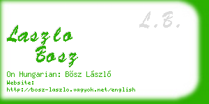 laszlo bosz business card